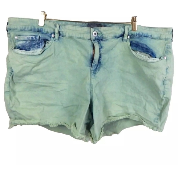 Torrid Green Stretch High Rise Denim Shorts - Picture 1 of 4